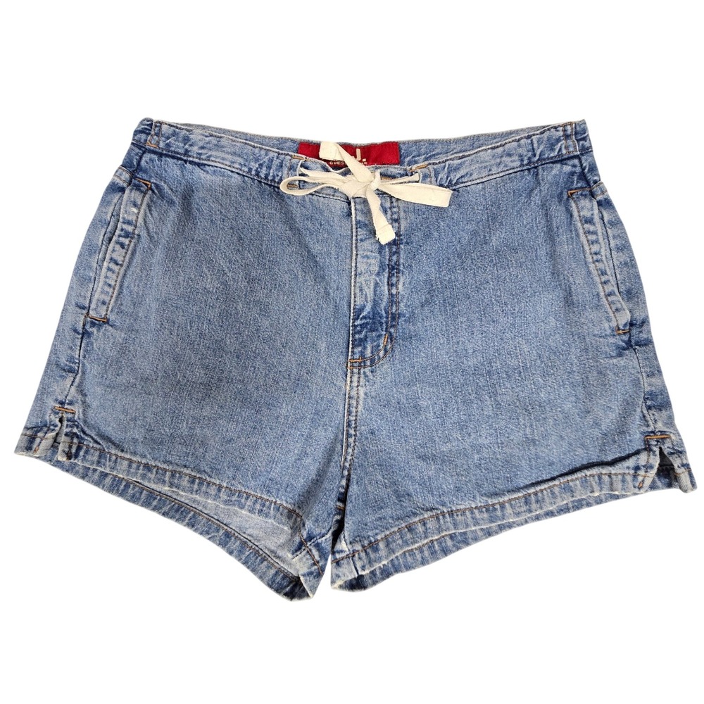 Vintage Guess Jeans Denim Shorts Light Wash Drawstring Waist Size 29 Made in USA